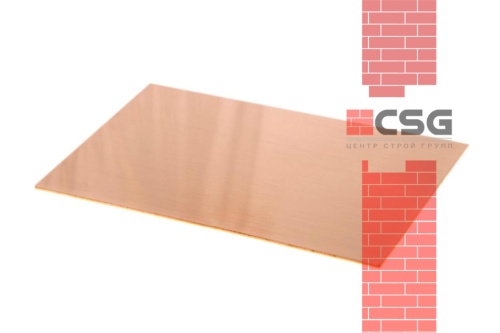 Лист медный 4.5х600х1500 ДПРНТ, марка М1