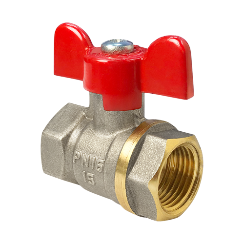 Кран шаровой латунь Стандарт 220 Ду15 Ру40 ВР полнопроходной рычаг ГАЛЛОП 107150 арт.1230320