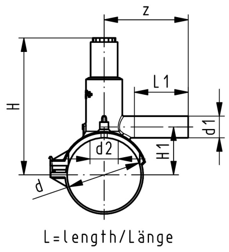 Электросварная седелка — моноблок Georg Fischer d63x32 SDR11