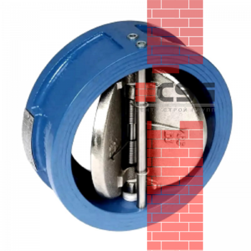 Клапан обратный чуг двухстворчатый Ду80 Ру16 межфл створки чугун, DN 80
